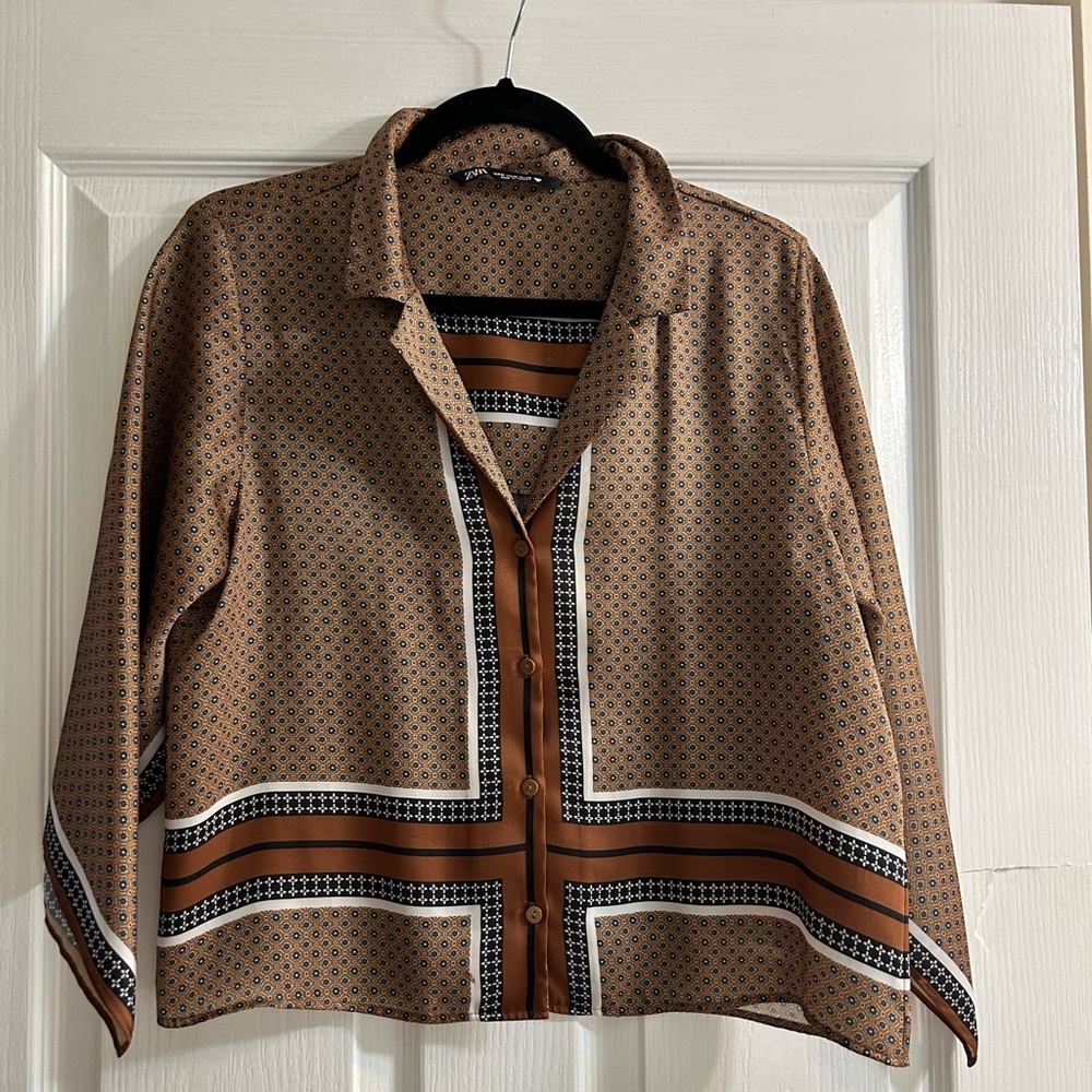 Zara Silk Blouse- Size M